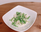 切って和えるだけ！水菜とささみのサラダ作り方6写真