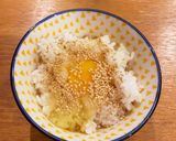 ごま油と塩の卵かけごはん作り方1写真