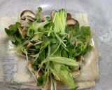 カイワレとしいたけのポン酢あえ作り方3写真