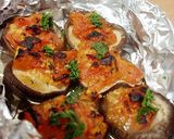 しいたけのガーリックトマト焼き作り方4写真