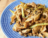 簡単♪豚肉と茗荷のバター醤油炒め作り方4写真