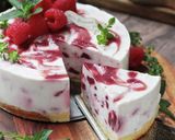 ラズベリーリボンのレアチーズケーキ作り方32写真