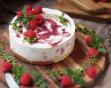 ラズベリーリボンのレアチーズケーキ作り方28写真