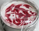 ラズベリーリボンのレアチーズケーキ作り方26写真
