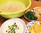 超簡単深煎り胡麻ドレと豆乳つゆでそうめん作り方5写真