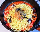 茄子と厚切りベーコンのトマトスパゲッティ作り方8写真