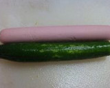 お弁当に♪お魚ソーセージときゅうり作り方1写真