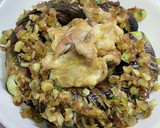 焼きナスと鶏もも肉　大葉と茗荷のタレ作り方5写真