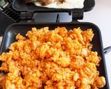 ホットサンドでビビンパ　キャンプ飯作り方3写真