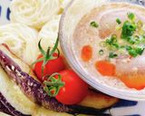 胡麻ドレで作る坦々風そうめん作り方5写真
