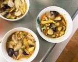 根菜茄子肉無し甘酢照り焼き味温野菜サラダ作り方17写真