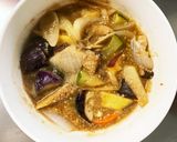根菜茄子肉無し甘酢照り焼き味温野菜サラダ作り方18写真