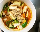 レンジ肉無豆腐ケチャップ丼味野菜炒め作り方18写真