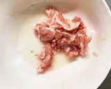 全てレンジもやし入簡単トンテキ味甘酢酢豚作り方1写真