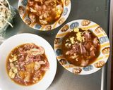 全てレンジもやし入簡単トンテキ味甘酢酢豚作り方4写真