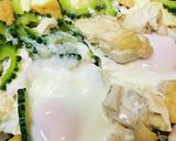 鶏肉の目玉焼きゴーヤーチャンプルー作り方3写真