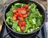 ダッチオーブンで!しらすと小松菜のパスタ作り方4写真