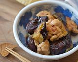 とろとろなすとチキンの梅肉甘酢漬け作り方6写真