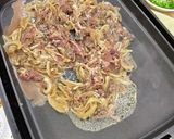 ホットプレートで！すき焼き風焼きうどん♬作り方2写真