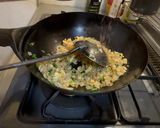 鰹節が決めて！大根の葉の漬けもの炒飯作り方8写真