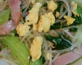 もやしたっぷり、チンゲン菜と卵の炒めもの作り方7写真