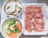 鶏もも肉のニンニク味噌バター醤油炒め作り方1写真