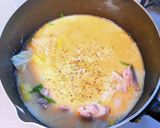 鶏もも肉とキャベツの豆乳塩ラーメン作り方7写真