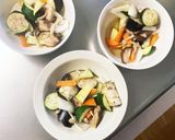 根菜茄子あさり無ボンゴレ味温野菜サラダ作り方11写真