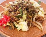 お好み焼き屋の焼きそばの焼き方作り方14写真