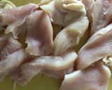 簡単♪鶏胸肉のとり天／塩麹＆梅干し作り方1写真