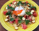 トマトと大葉と納豆のパスタ作り方10写真
