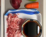 豚こまボールのワンパン南蛮漬け作り方1写真