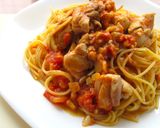 鶏もも肉のガーリックアラビアータパスタ作り方9写真