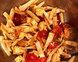 切って和えるだけ♬チーズダッカルビ風丼作り方3写真