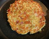 節約レシピ　お腹も大満足　洋風お好み焼き作り方6写真