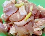 揚げない鶏肉とパプリカの酢鶏^^作り方1写真