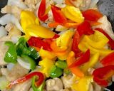 揚げない鶏肉とパプリカの酢鶏^^作り方10写真