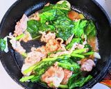 豚肉とほうれん草のニンニク醤油炒め作り方5写真