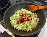 黒胡麻と豆のチャーハン作り方4写真