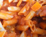 チョリソーとトマトのマカロニ作り方8写真