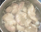 安く美味しく鶏皮ユッケ丼とついでスープ作り方1写真