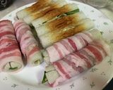 ちくわの大葉チーズ豚巻き作り方3写真