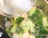青梗菜と肉団子の中華スープ作り方5写真