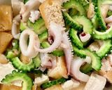 簡単美味！イカ油揚げのゴーヤチャンプルー作り方1写真