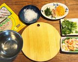 夏の香味野菜で作る生春巻き作り方4写真