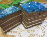 七夕に☆ティラミス風味の星空チョコケーキ作り方23写真
