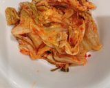 キムチのカルボナーラ風パスタ作り方3写真