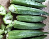厨房ばあばぁ!オクラしめじの胡麻和え。作り方1写真