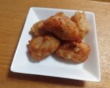 簡単オツマミ♪サケ缶と新玉ねぎのかき揚げ作り方8写真