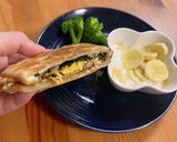 3色そぼろ丼の余りで3色ホットサンド作り方3写真